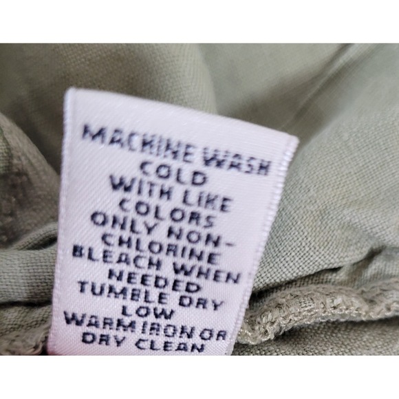 Banana Republic Linen Capris Size 6 Women's Olive Green Drawstring Leg 0825 - Picture 6 of 6